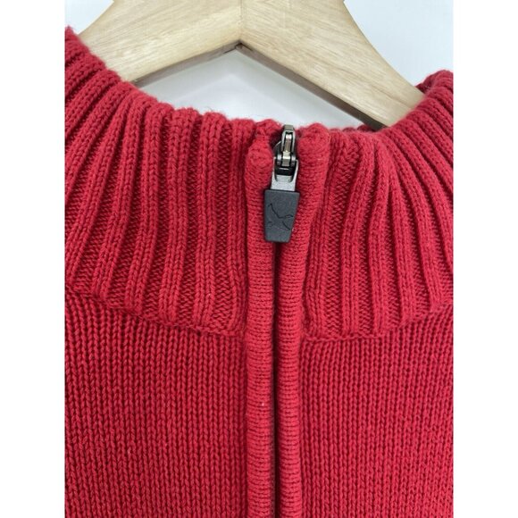 Eddie Bauer Men’s Red Quarter Zip‎ Long Sleeve Knit Sweater Size Tall 2XL - Picture 4 of 10